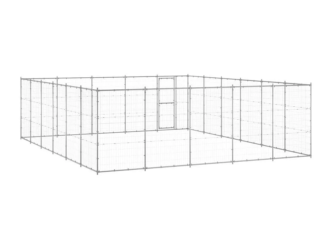Jaula para perrera de exterior, parque para animales, exterior, perro, acero galvanizado, 36,3 m² 02_0000421