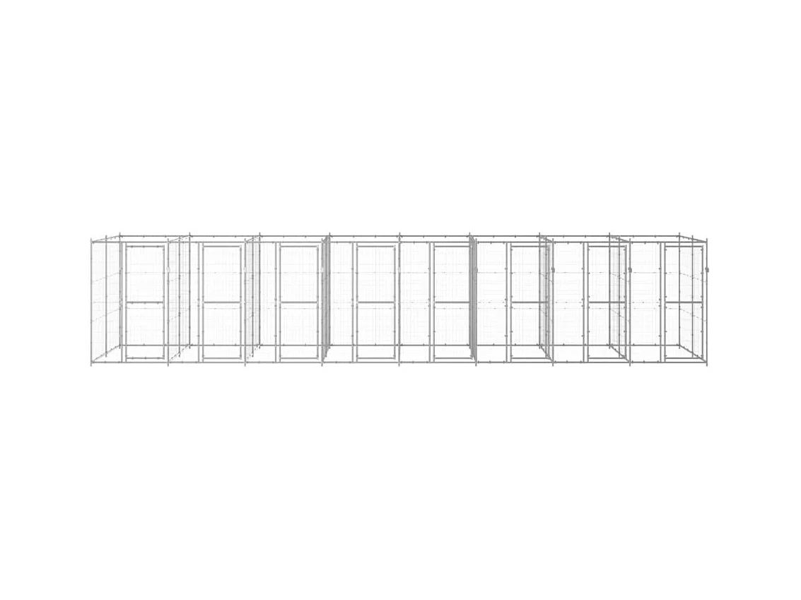 Chenil extérieur cage enclos 880 x 220 x 180 cm 02_0000411