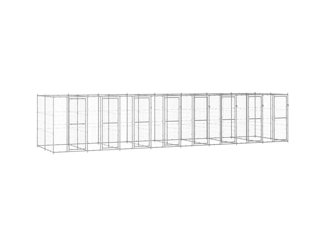 Chenil extérieur cage enclos 880 x 220 x 180 cm 02_0000411