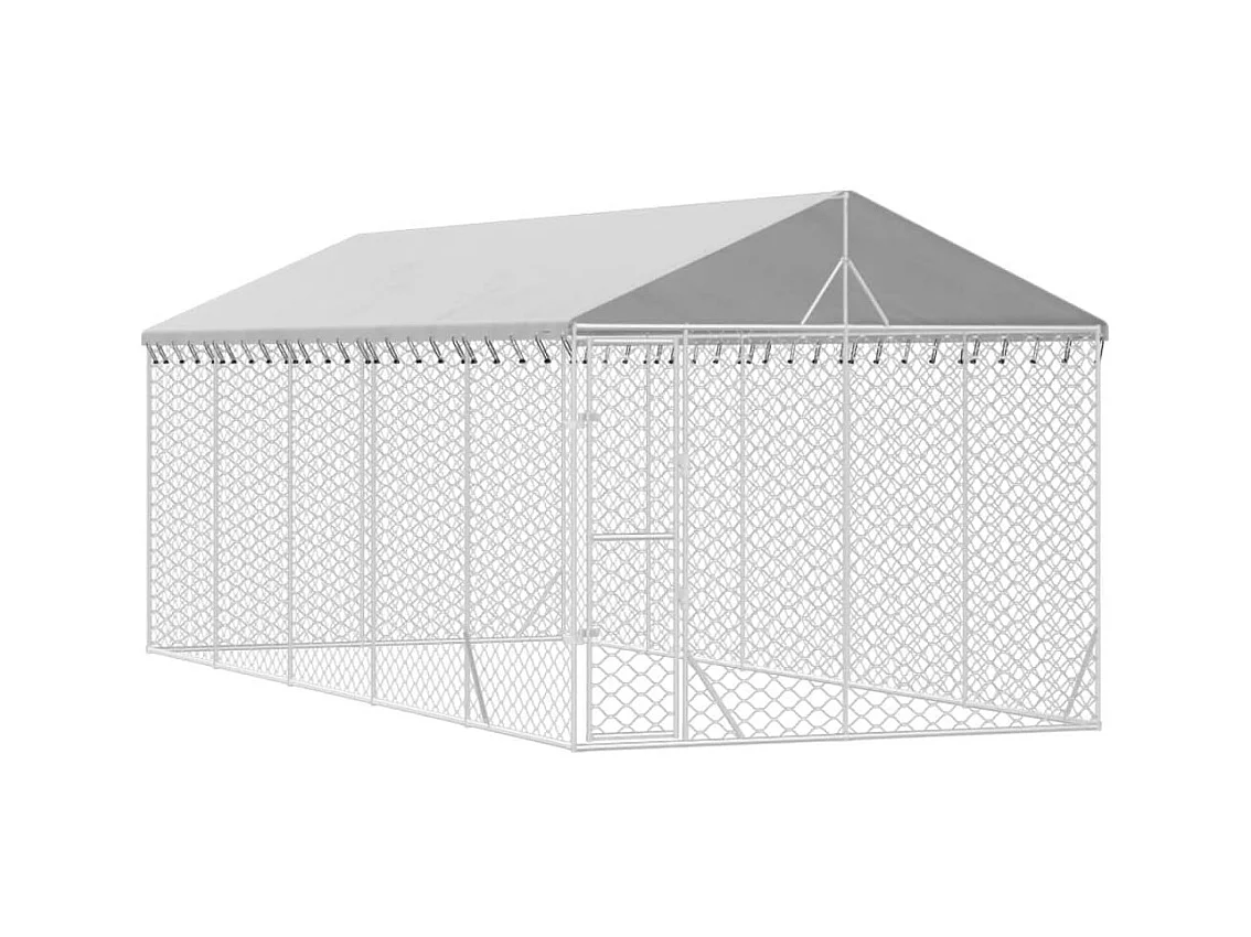 Chenil cage enclos pac argenté 3 x 7.5 x 45414 cm 02_0041902