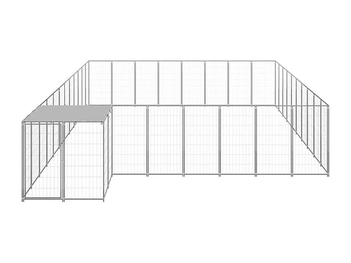 Gaiola para canil externo pet park dog prata 25,41 m² aço 02_0000259