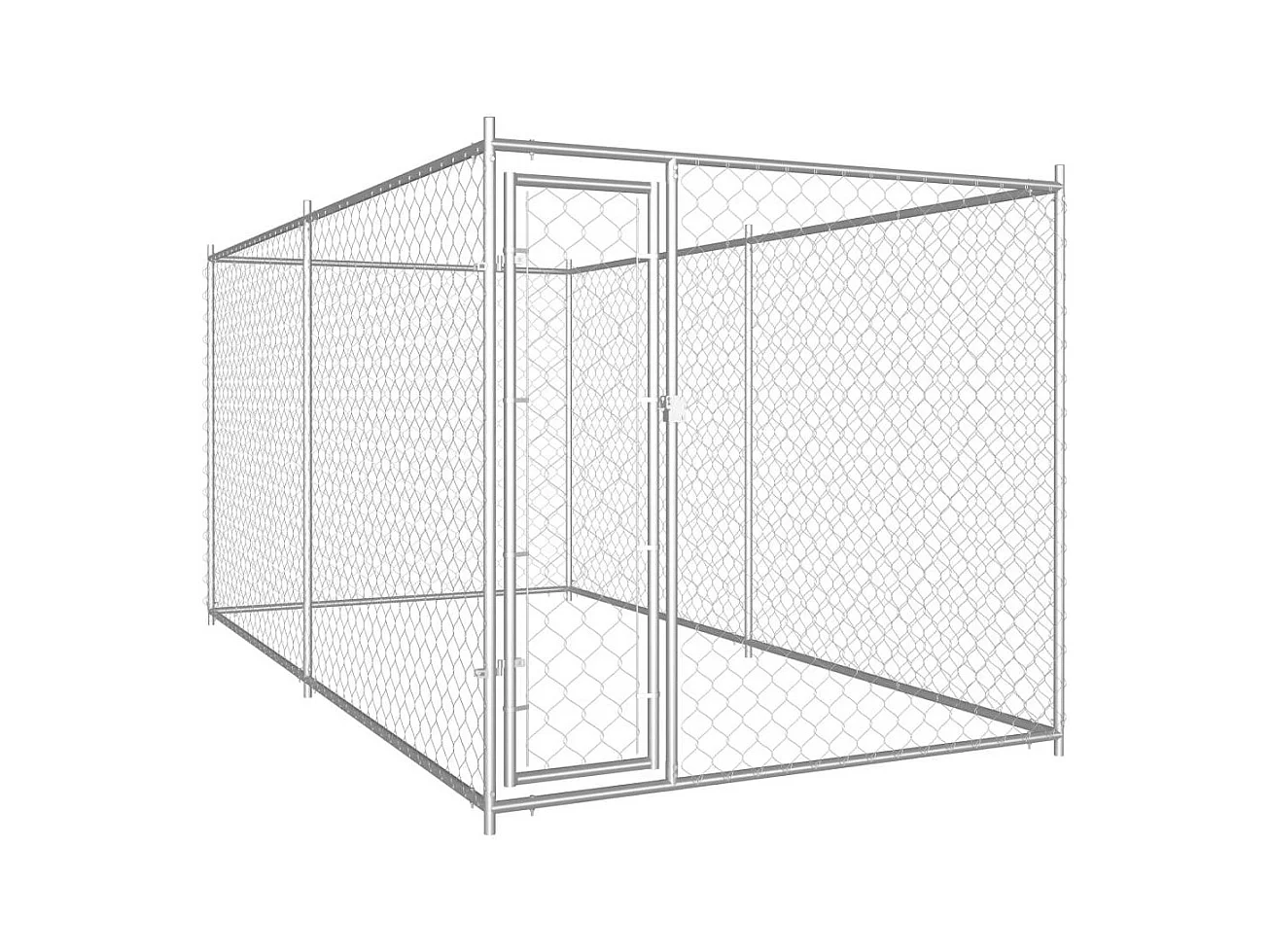 Jaula para caseta de exterior, parque para animales, parque para perros de exterior, 382 x 192 x 185 cm 02_0000350