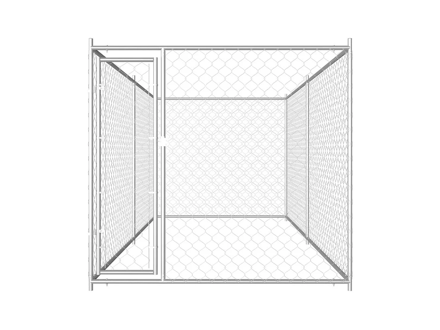 Jaula para caseta de exterior, parque para animales, parque para perros de exterior, 382 x 192 x 185 cm 02_0000350