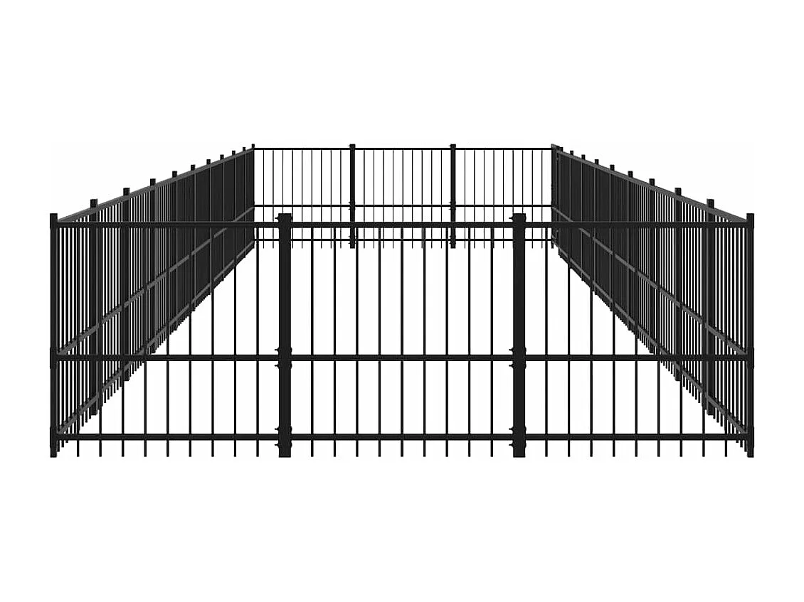 Chenil cage enclos pac noire 970 x 291 x 100 cm 02_0041827