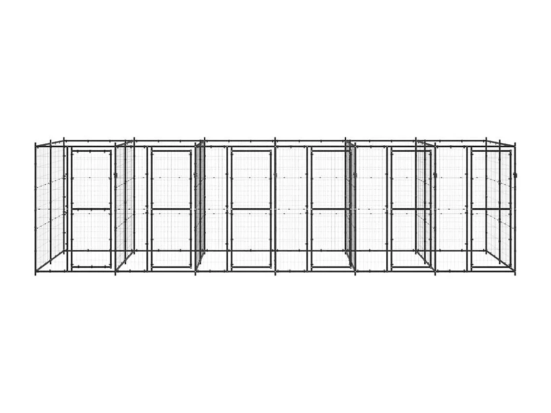 Chenil extérieur cage enclos 660 x 220 x 180 cm 02_0000380