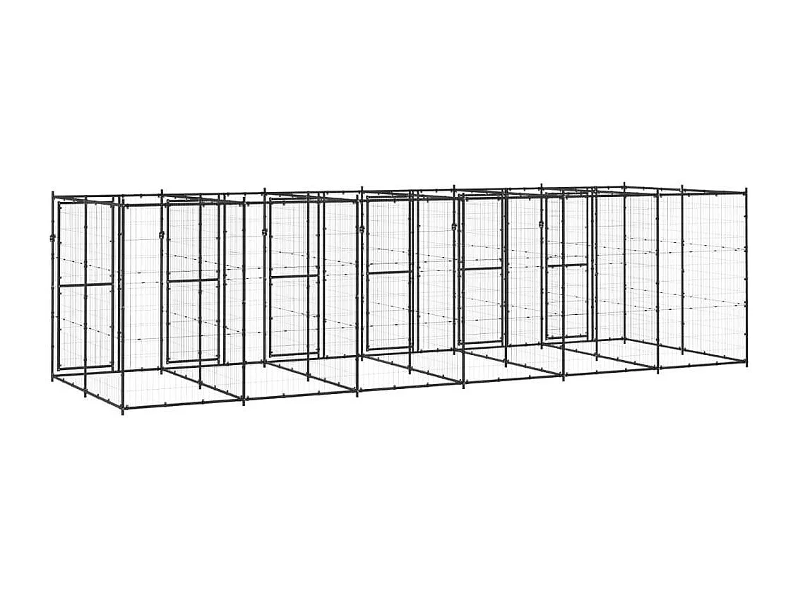 Chenil extérieur cage enclos 660 x 220 x 180 cm 02_0000380