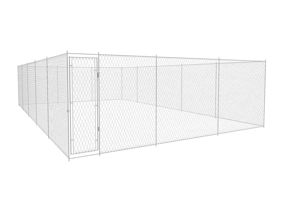 Gaiola para canil ao ar livre cercadinho para animais cão ao ar livre para cães aço galvanizado 950 x 570 x 185 cm 02_0000481