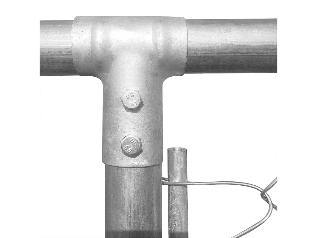 Gaiola para canil ao ar livre cercadinho para animais cão ao ar livre para cães aço galvanizado 950 x 570 x 185 cm 02_0000481