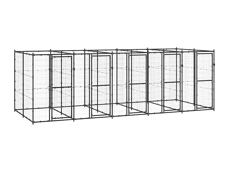 Chenil extérieur cage enclos 550 x 220 x 180 cm 02_0000378