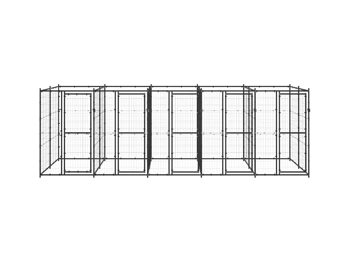 Chenil extérieur cage enclos 550 x 220 x 180 cm 02_0000378