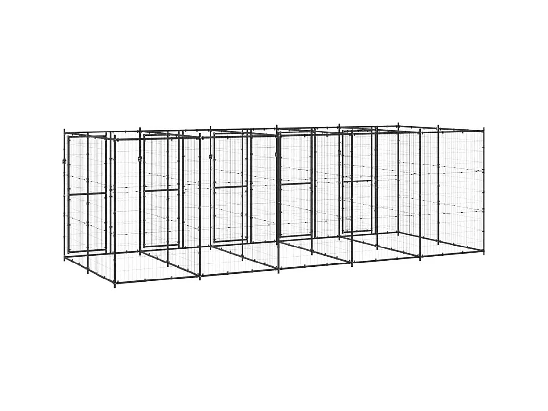 Chenil extérieur cage enclos 550 x 220 x 180 cm 02_0000378
