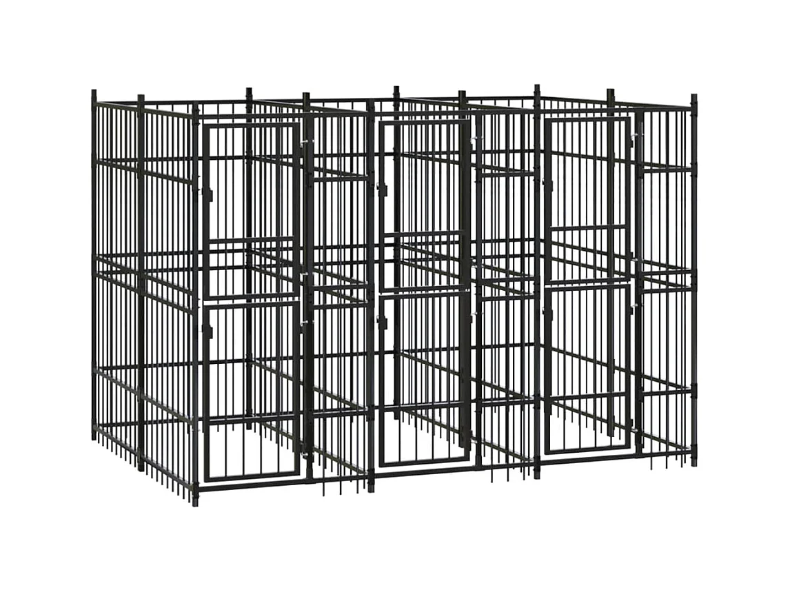 Gaiola para canil outdoor animal pac para cães aço 5,53 m² preto 02_0041857
