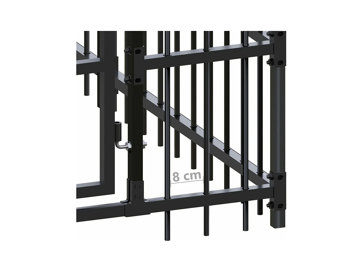 Gaiola para canil outdoor animal pac para cães aço 5,53 m² preto 02_0041857