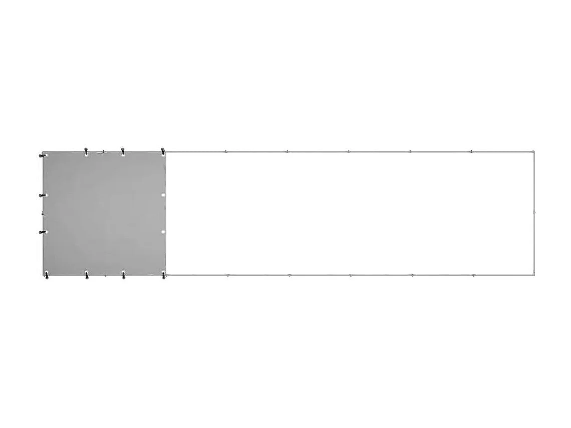 Chenil extérieur cage enclos argenté 440 x 110 x 110 cm 02_0000277