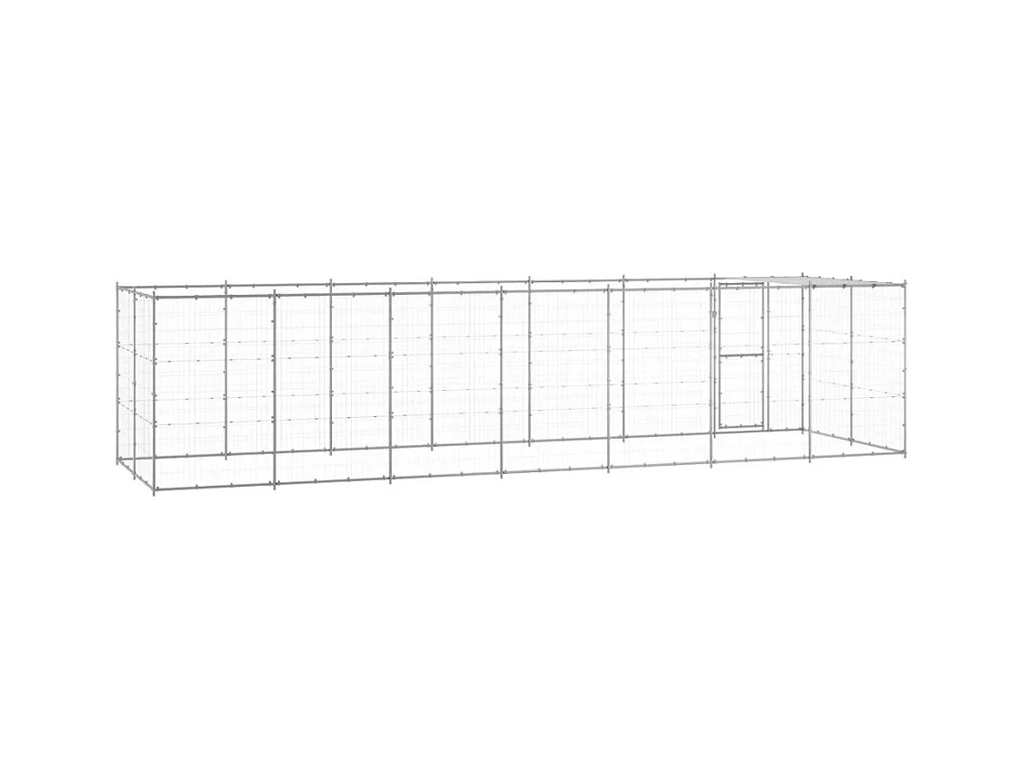 Chenil extérieur cage enclos 770 x 220 x 180 cm 02_0000436