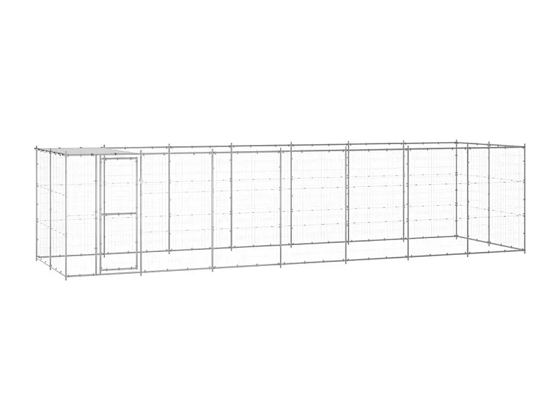 Chenil extérieur cage enclos 770 x 220 x 180 cm 02_0000436