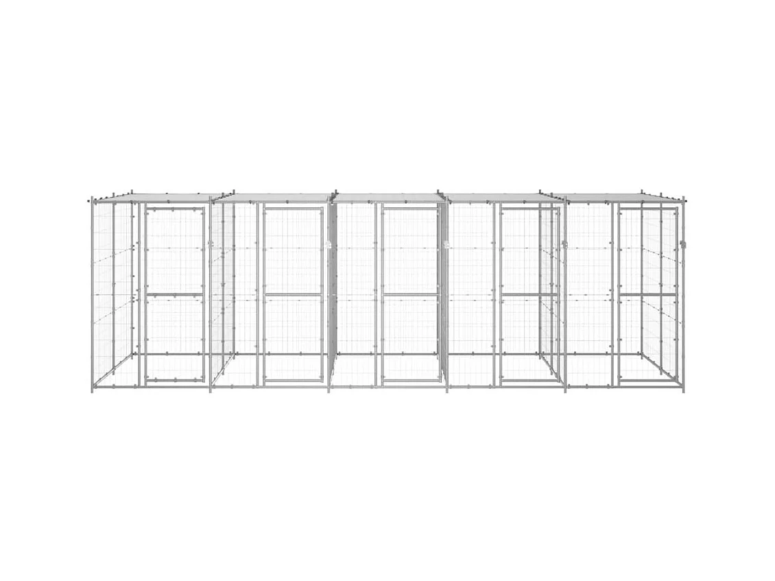 Chenil extérieur cage enclos 550 x 220 x 180 cm 02_0000432