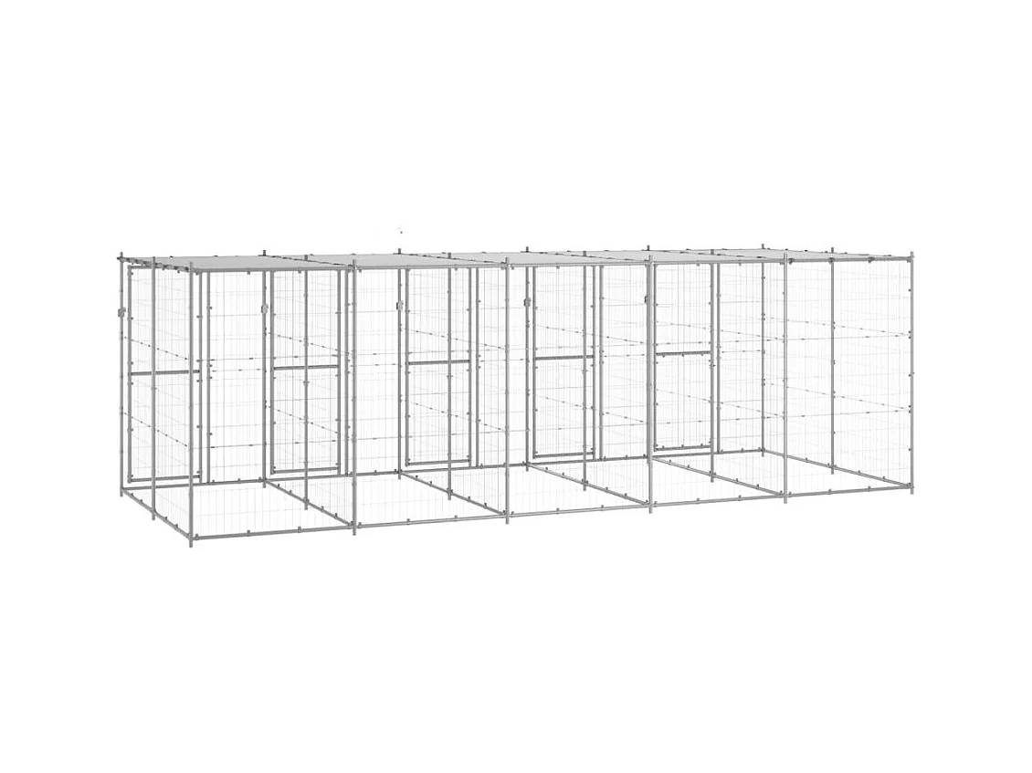 Chenil extérieur cage enclos 550 x 220 x 180 cm 02_0000432