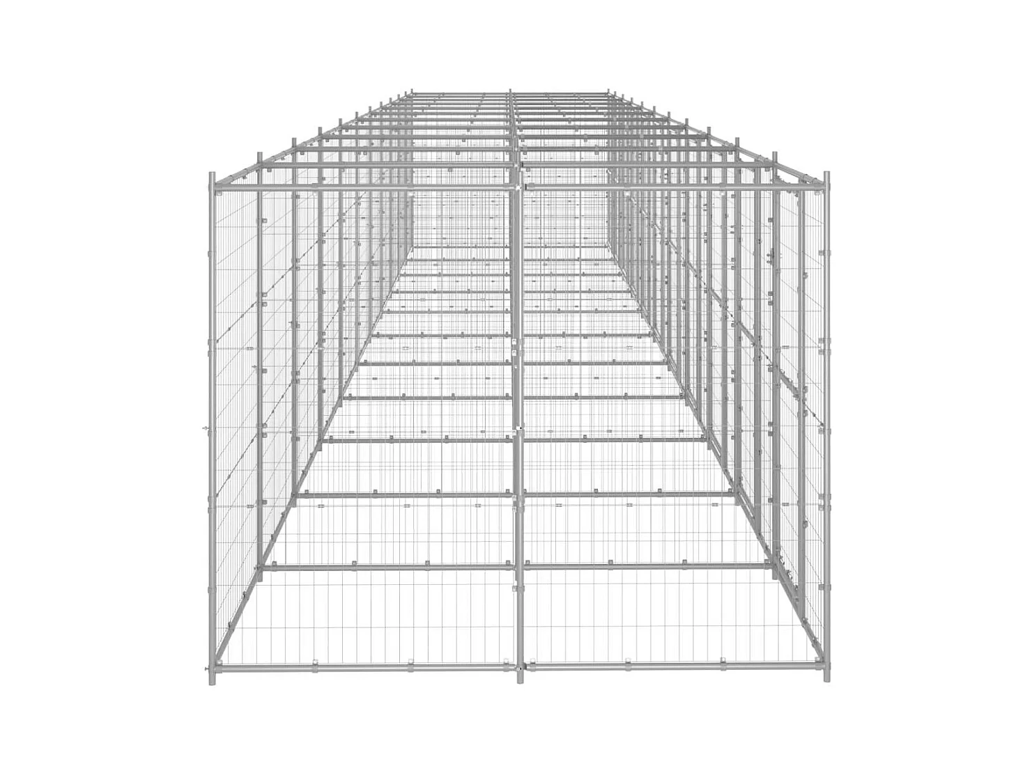 Chenil extérieur cage enclos 1210 x 220 x 180 cm 02_0000417