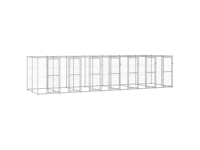 Chenil extérieur cage enclos 770 x 220 x 180 cm 02_0000409