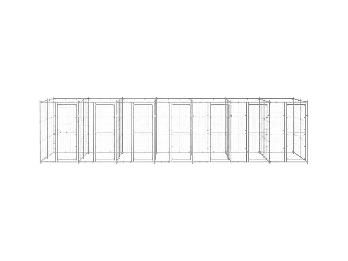 Chenil extérieur cage enclos 770 x 220 x 180 cm 02_0000409