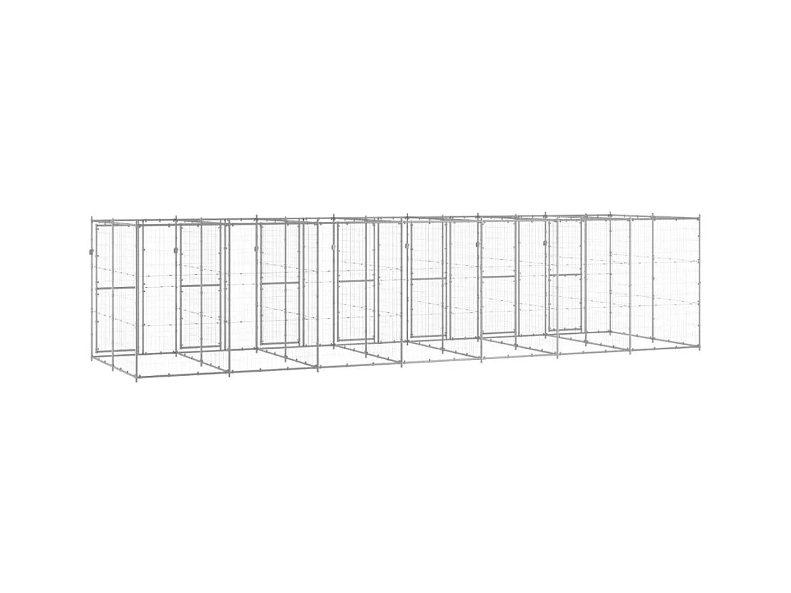 Chenil extérieur cage enclos 770 x 220 x 180 cm 02_0000409