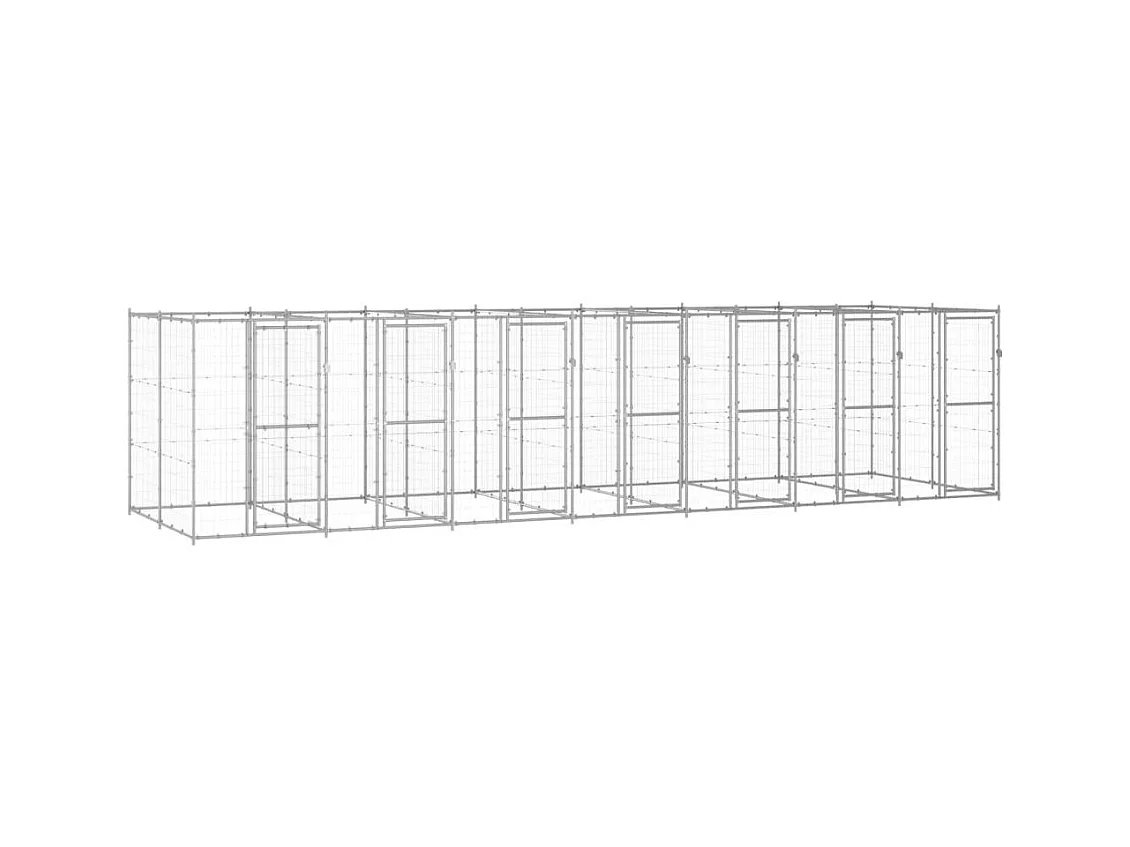 Chenil extérieur cage enclos 770 x 220 x 180 cm 02_0000409