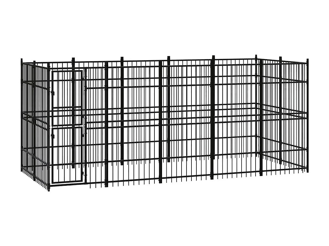 Gaiola para canil outdoor animal pac para cães aço 9,22 m² preto 02_0041888