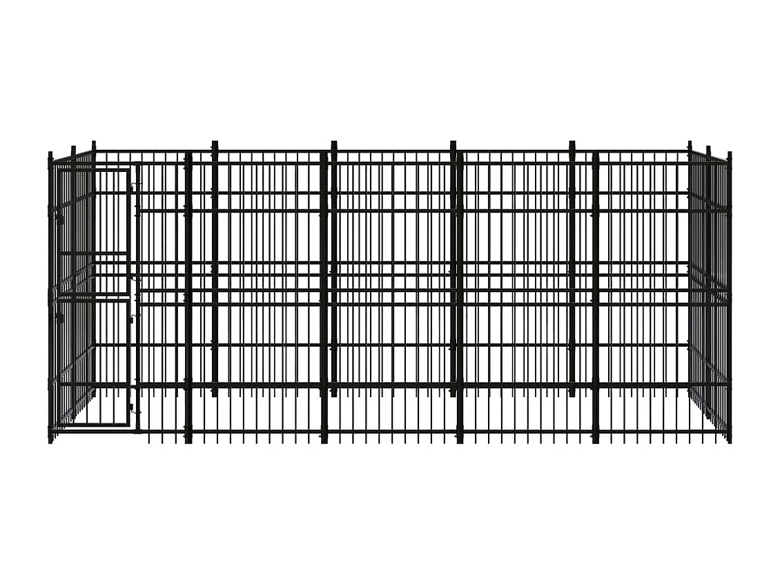 Gaiola para canil outdoor animal pac para cães aço 9,22 m² preto 02_0041888