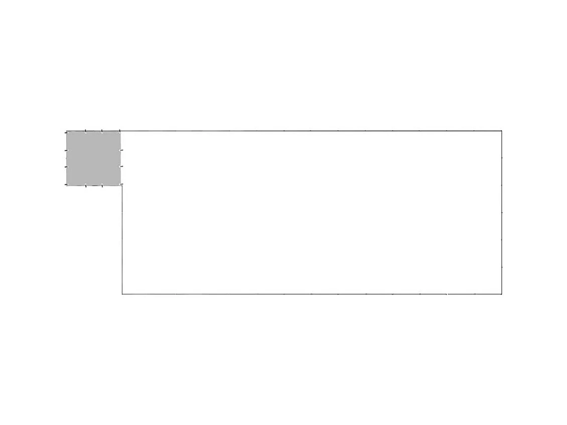 Chenil extérieur cage enclos noire 880 x 330 x 110 cm 02_0000516