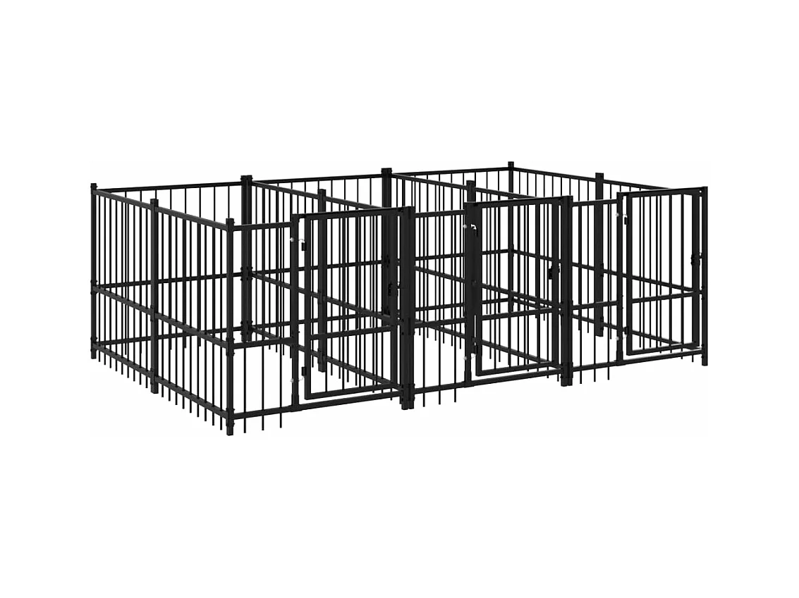 Chenil cage enclos pac noire 291 x 193.5 x 100 cm 02_0041858