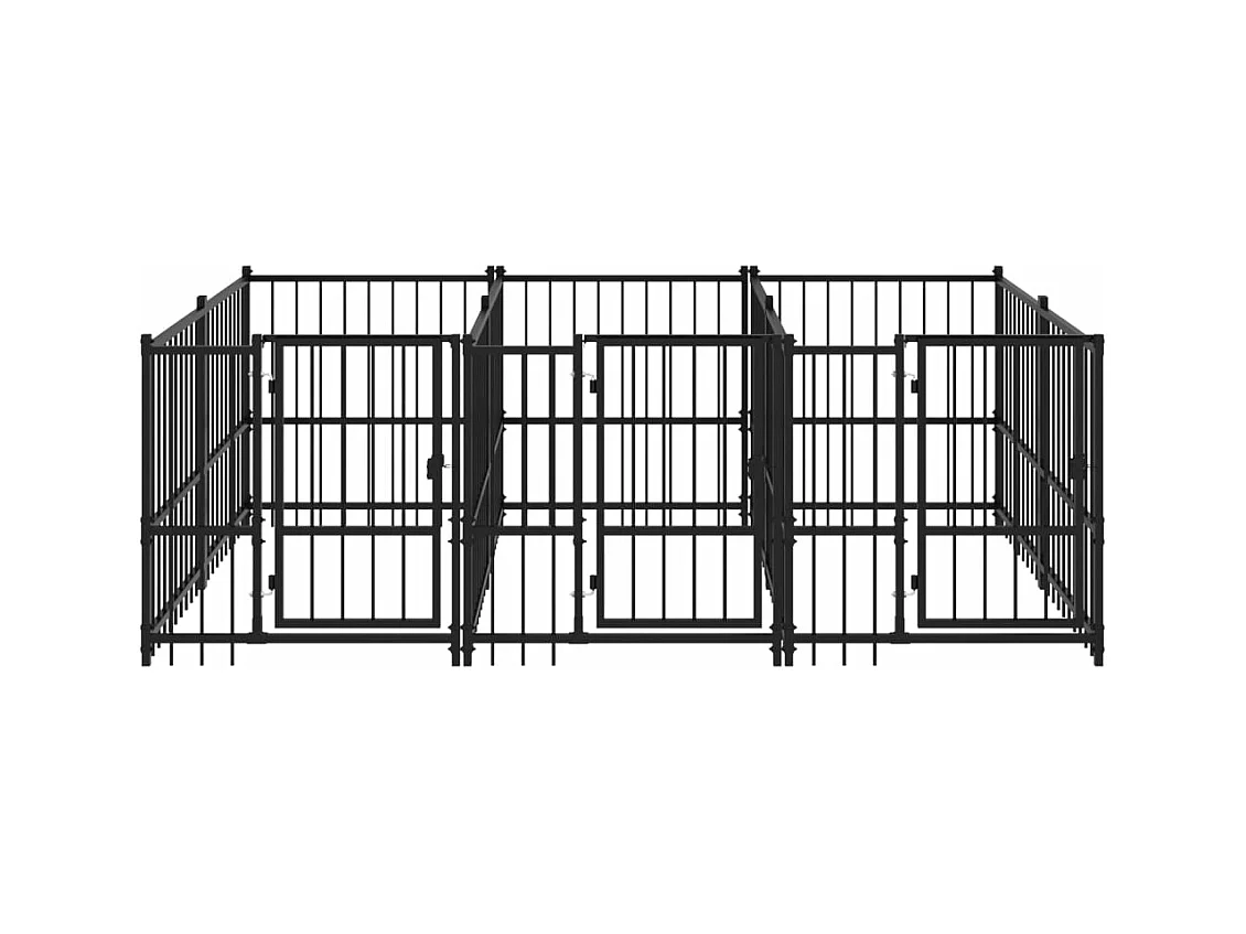 Chenil cage enclos pac noire 291 x 193.5 x 100 cm 02_0041858