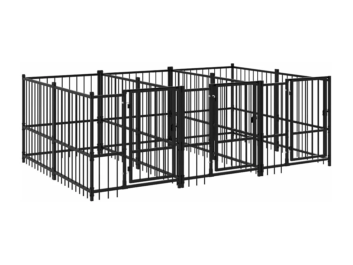 Chenil cage enclos pac noire 291 x 193.5 x 100 cm 02_0041858