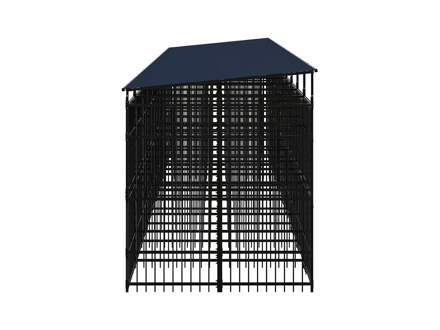 Canil gaiola exterior animal pac com teto para cães aço 18,43 m² preto 02_0041751