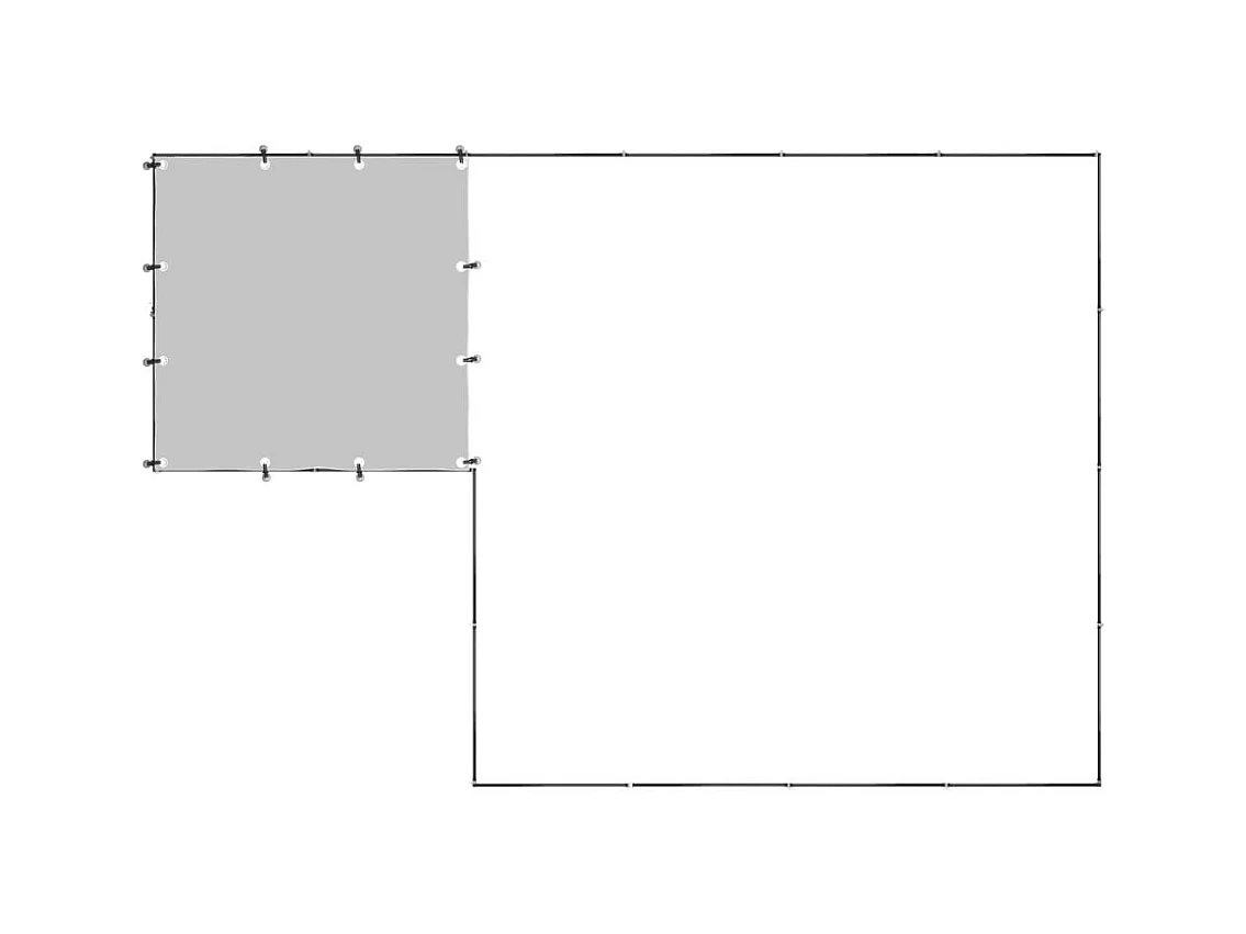 Chenil extérieur cage enclos noire 330 x 220 x 110 cm 02_0000547