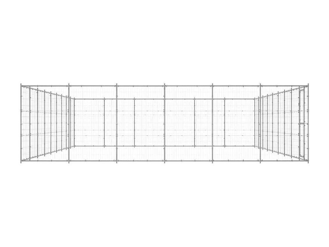 Chenil extérieur cage enclos 990 x 660 x 180 cm 02_0000426