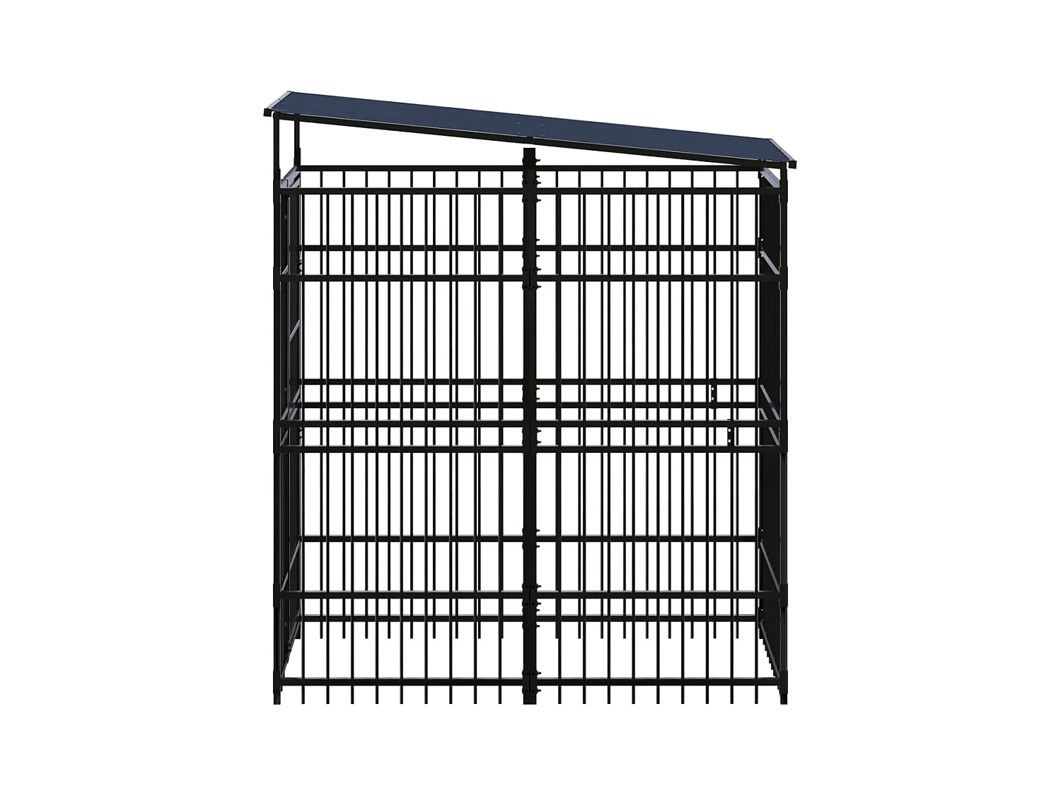 Canil gaiola exterior animal pac com teto para cães aço 1,84 m² preto 02_0041729