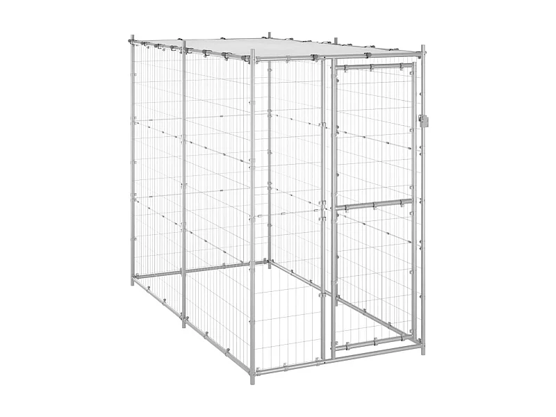 Chenil extérieur cage enclos 110 x 220 x 180 cm 02_0000431
