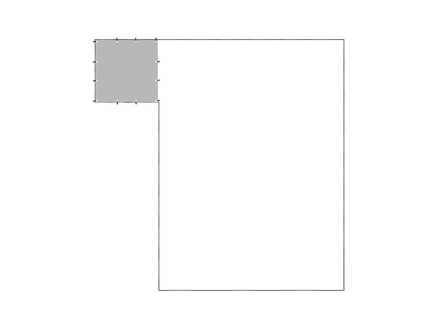 Chenil extérieur cage enclos noire 440 x 440 x 110 cm 02_0000498