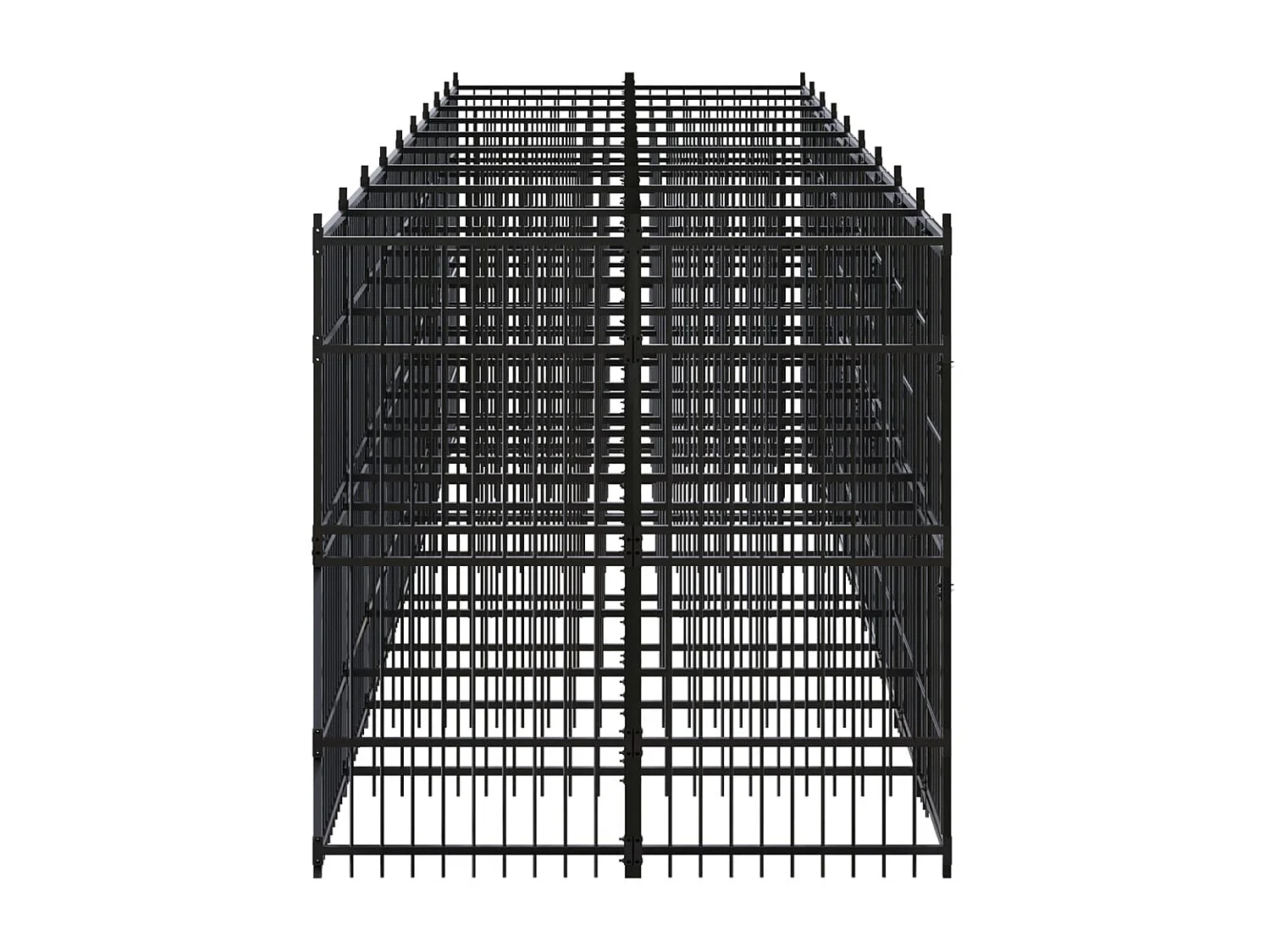 Jaula para perrera exterior animal pac para perros acero 16,59 m² negro 02_0041801