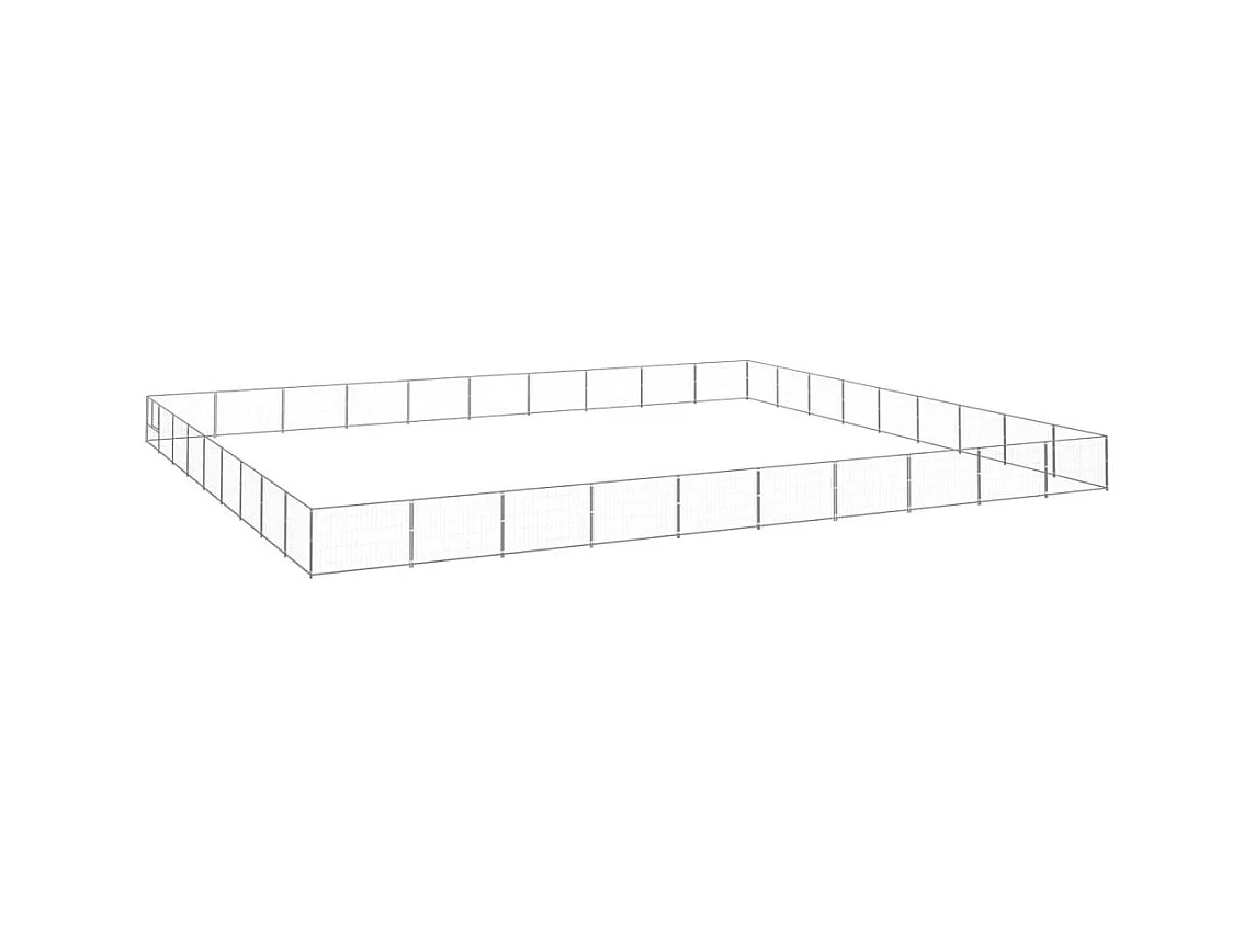 Chenil extérieur cage enclos argenté 1000 x 900 x 70 cm 02_0000309