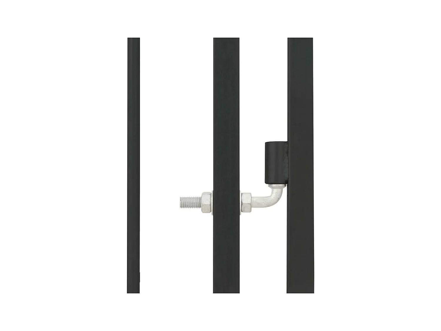 Cuccia da esterno gabbia recinto per animali box per cani da esterno per cani 120 x 120 x 150 cm nero 02_0000461