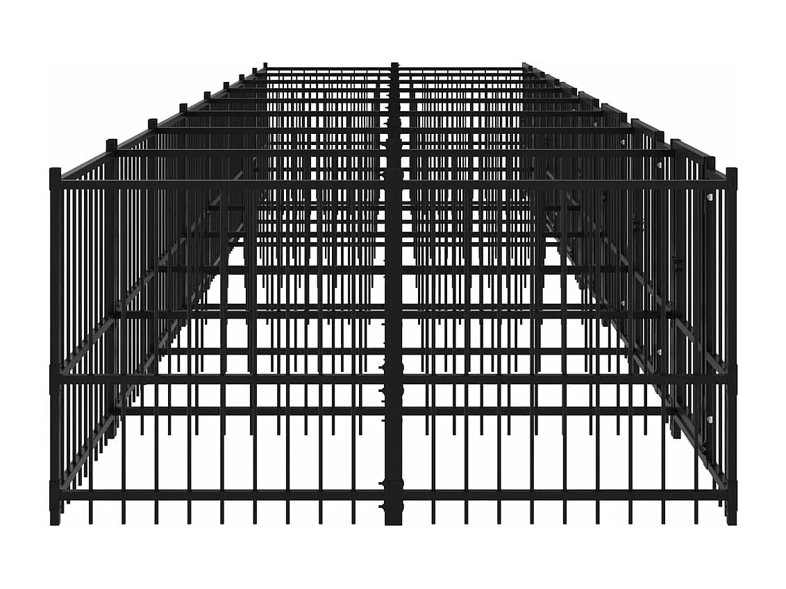 Gaiola para canil outdoor animal pac para cães aço 15,02 m² preto 02_0041797