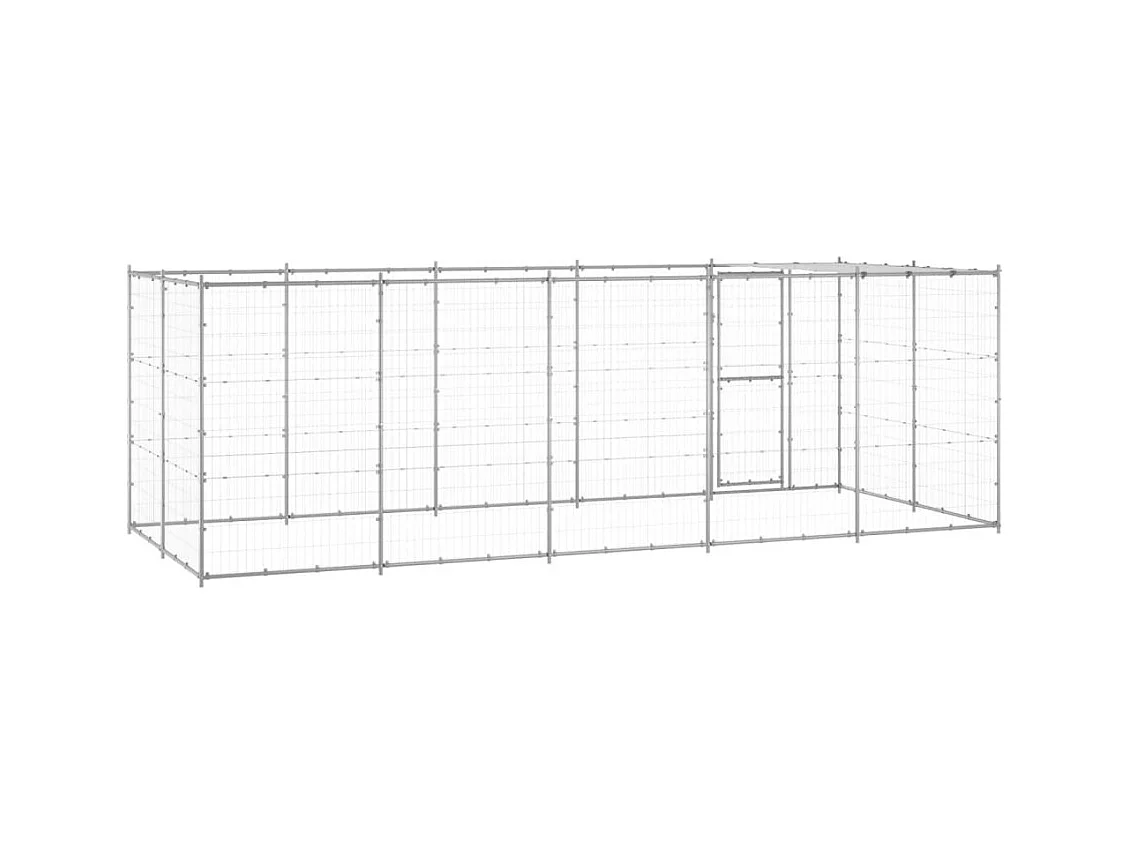 Chenil extérieur cage enclos 550 x 220 x 180 cm 02_0000433