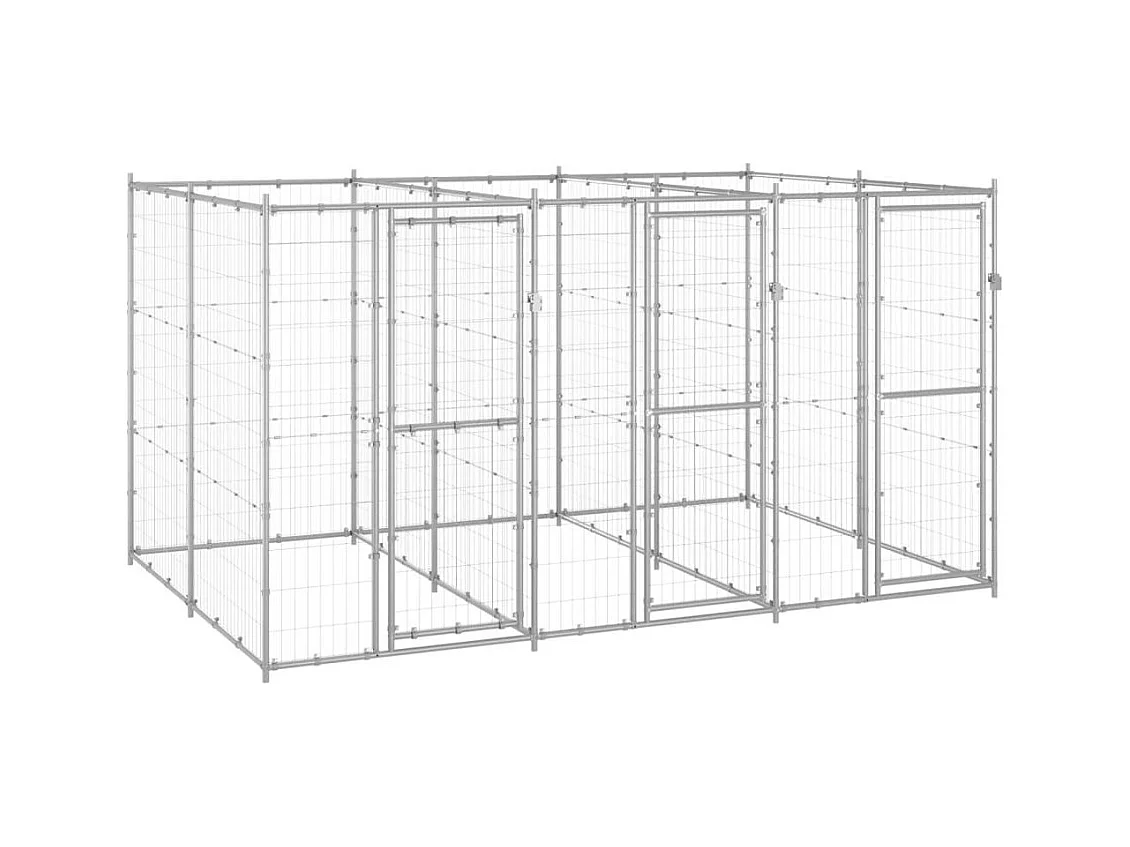 Chenil extérieur cage enclos 330 x 220 x 180 cm 02_0000427