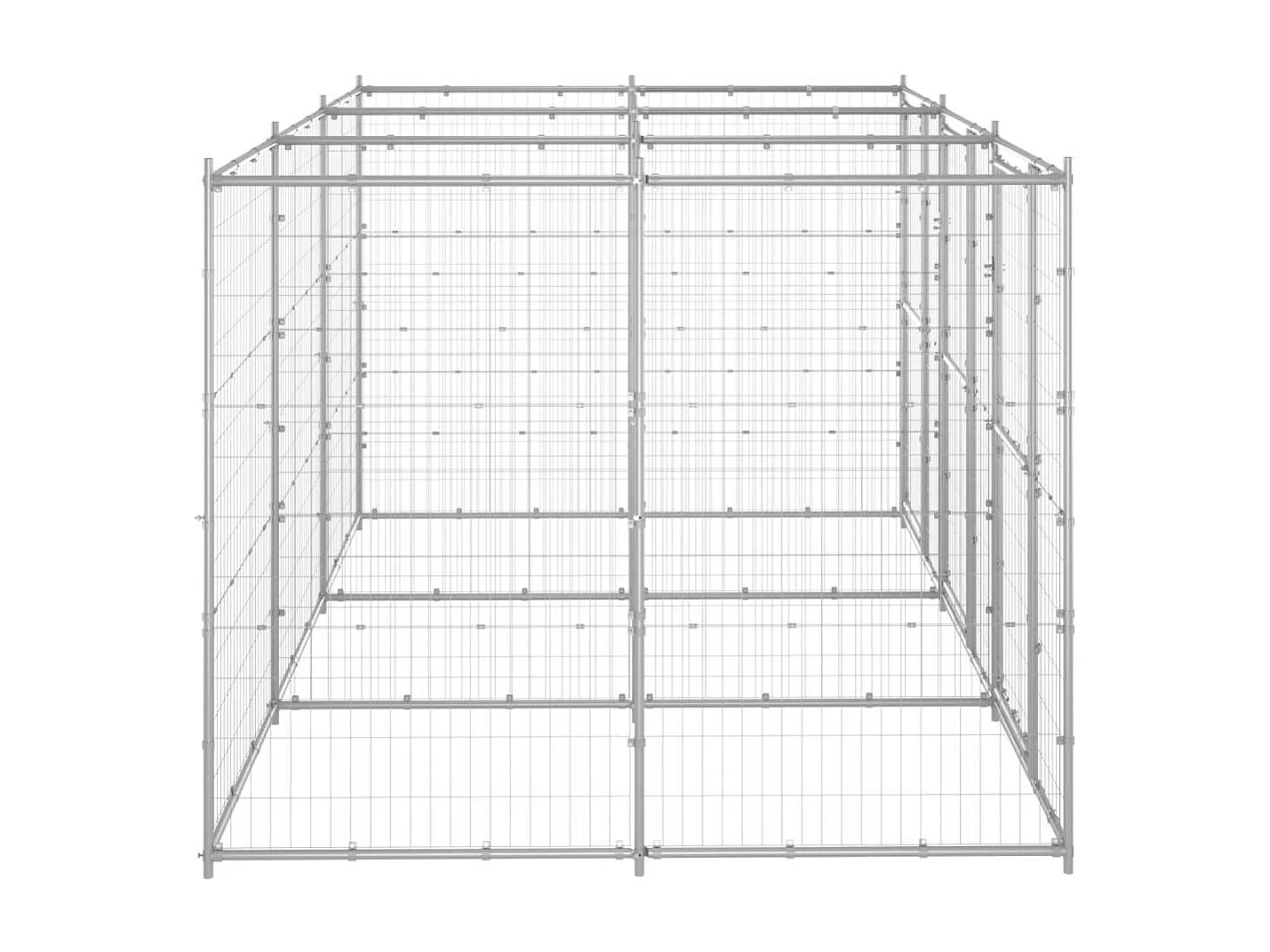 Recinto per animali da esterno per cani in acciaio zincato 7,26 m² 02_0000427