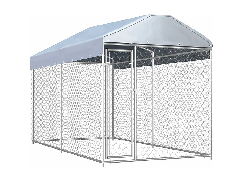 Chenil extérieur cage enclos 382 x 192 x 225 cm 02_0000329