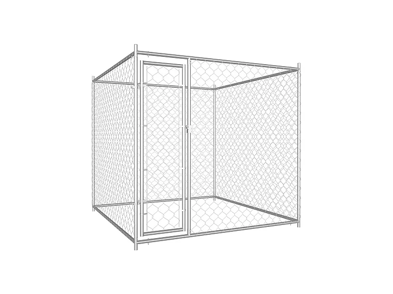 Cuccia da esterno gabbia recinto per animali box per cani da esterno 185 cm 02_0000342