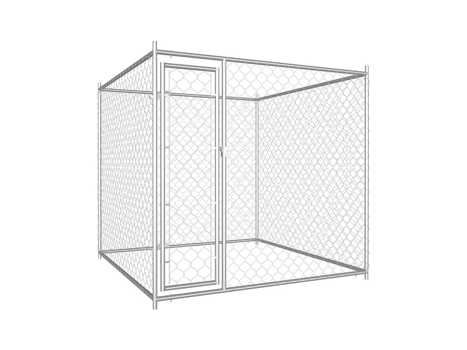 Chenil extérieur cage enclos 193 x 193 x 185 cm 02_0000342