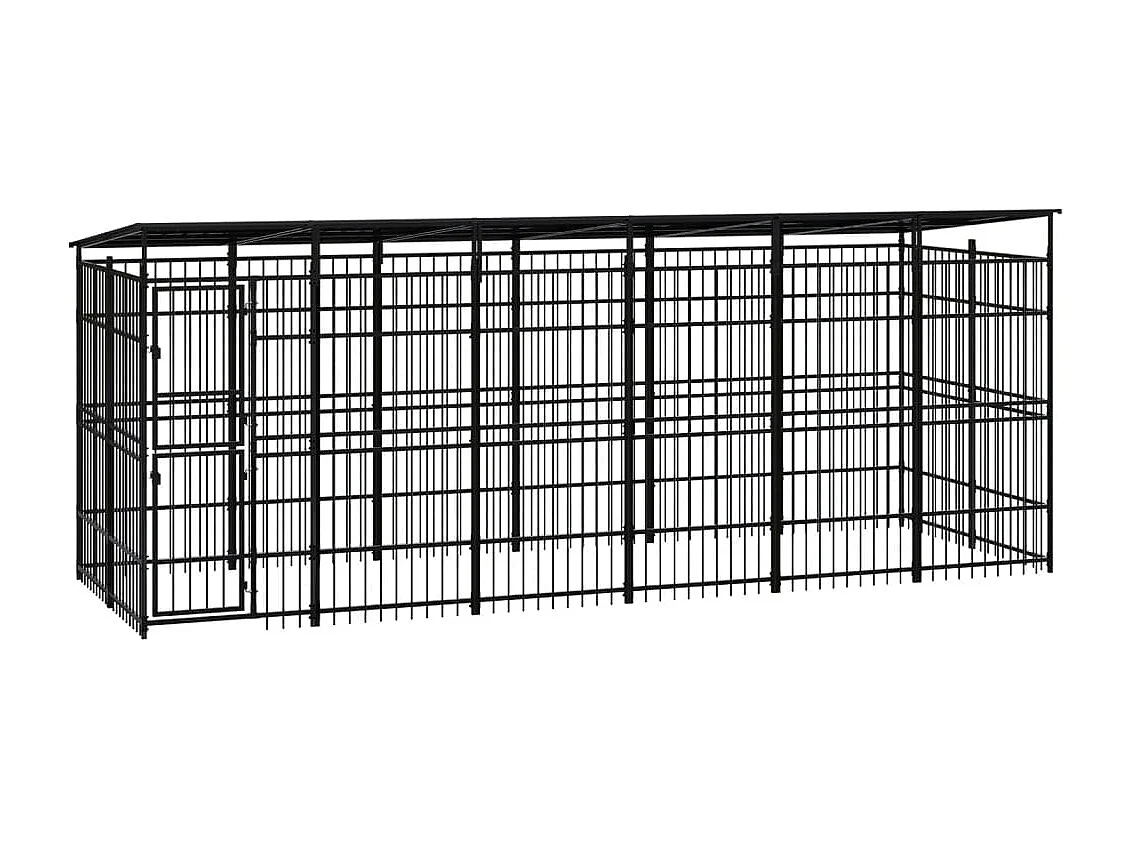 Chenil cage enclos pac noire 576 x 192 x 200 cm 02_0041731
